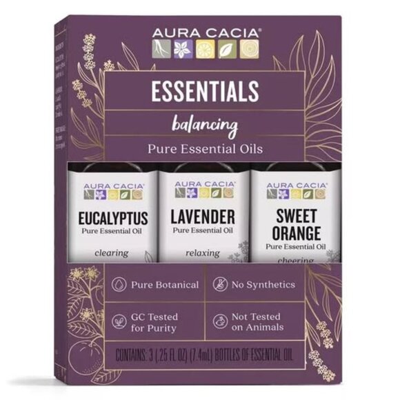 Brand New 3 Pack Multi Pure Essential Oil Set Aura Cacia. - Picture 1 of 3